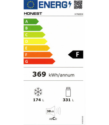 Frigorífico Americano HONEST Doble Puerta Inverter No Frost