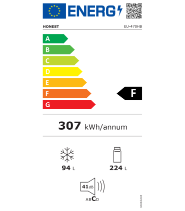 Frigorífico Combi HONEST Blanco 60x185 cm Inverter No Frost