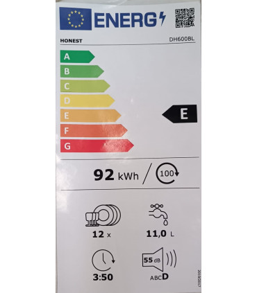 Lavavajillas HONEST Inverter 60 cm 12 Cubiertos Inox