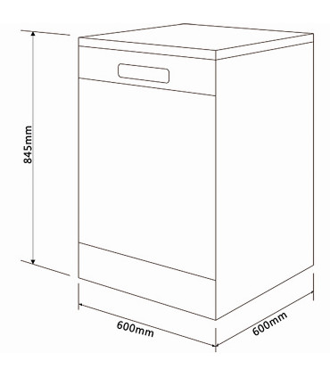 Lavavajillas KROMS 60 cm Inox A+++ | 6 Programas y Máxima Eficiencia