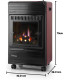 Estufa de Gas ORBEGOZO HBF95 - Llama Azul, Efecto Chimenea 3500W