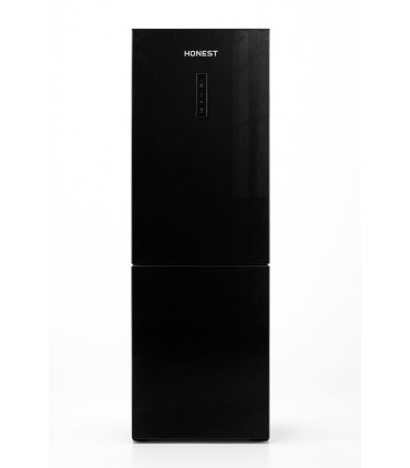 Frigorífico Combi 60x185 cm Puerta de Cristal Negro No Frost