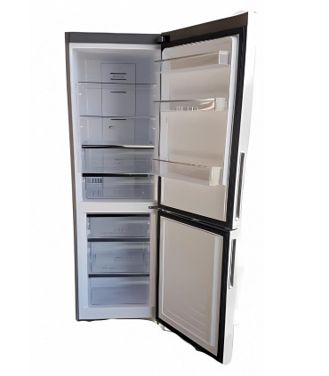 Frigorífico Combi 60x185 cm Puerta de Cristal Negro No Frost